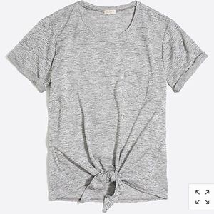 J. Crew Factory Space-dyed tie-waist pocket tee